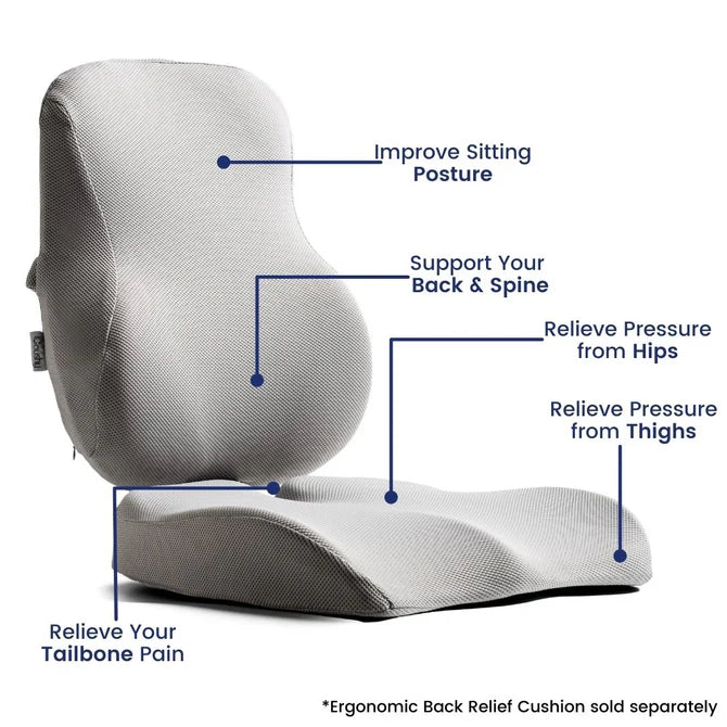 Coccyx & Tailbone Pain Relief Seat Cushion for the Chair | Orthopedic Memory Foam for Sciatica Pain, Hemorrhoid & Tailbone and Coxis Pain Relief