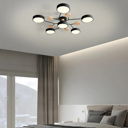 Contemporary Round Iron LED Chandelier | Energy-Efficient. Stylish Lighting for Living Rooms. Dining Areas & Entryways