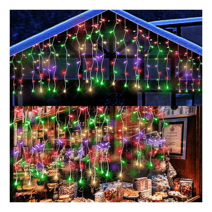 Twinkling Icicle String LED Lights | Warm White & Cool White, Extendable for Indoor & Outdoor Holiday Decor