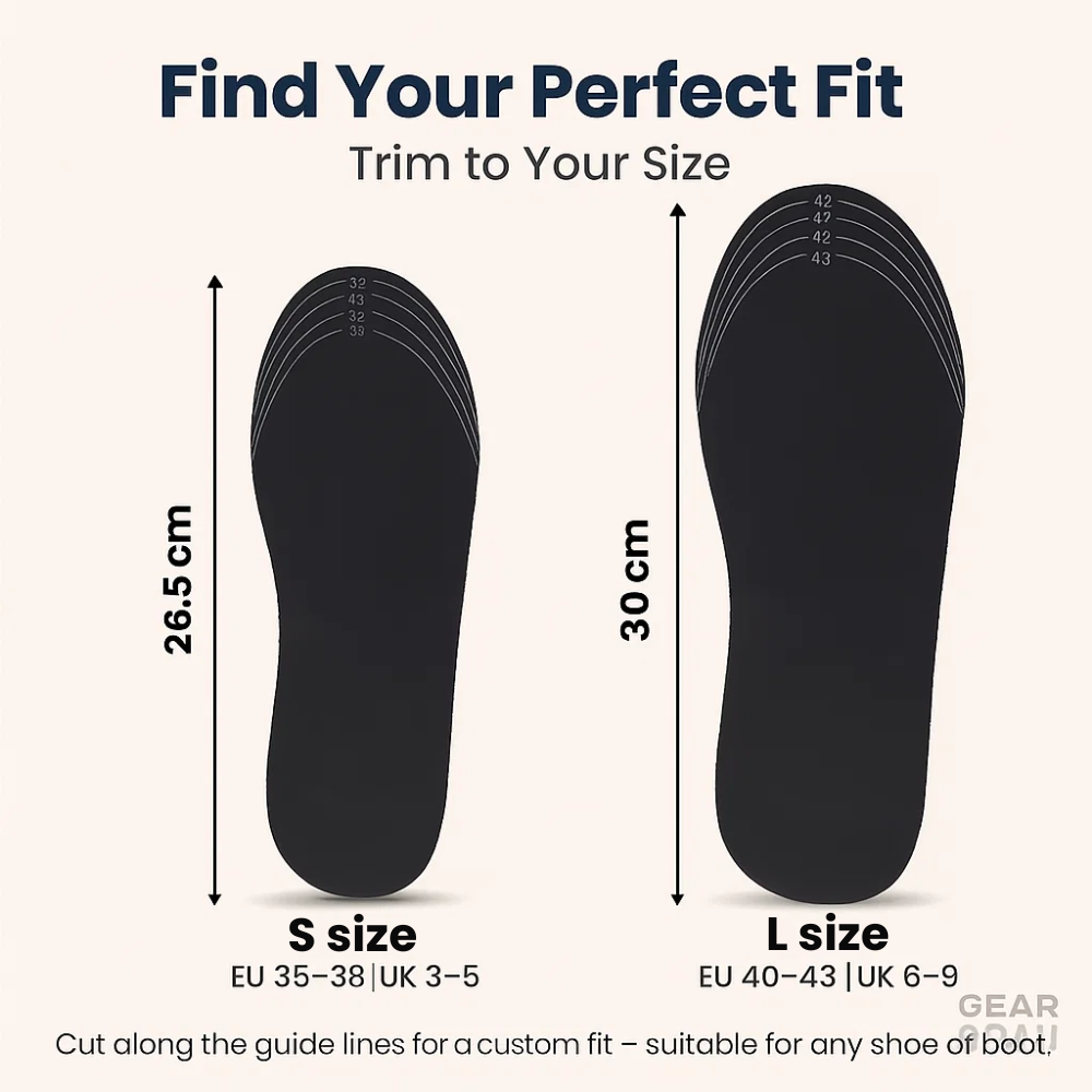 Rechargeable Heated Insoles for Shoes & Boots – USB Electric Foot Warmers for Daily Comfort & Circulation Relief – Best Heated Insoles UK