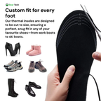 Rechargeable Heated Insoles for Shoes & Boots – USB Electric Foot Warmers for Daily Comfort & Circulation Relief – Best Heated Insoles UK