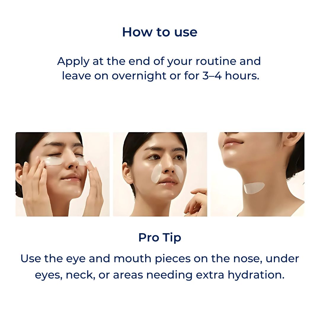 Night Face Mask – Hydrogel Collagen Sheet Mask for Mature Dry Skin & Radiant Shiny Skin
