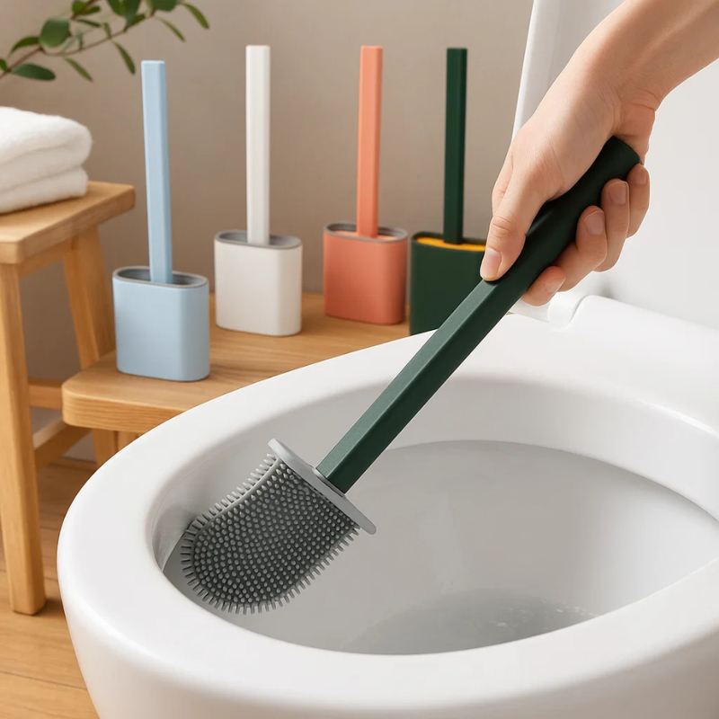 Silicone Toilet Brush | Flexible, Long-Lasting Bristles for Advanced Bathroom Hygiene