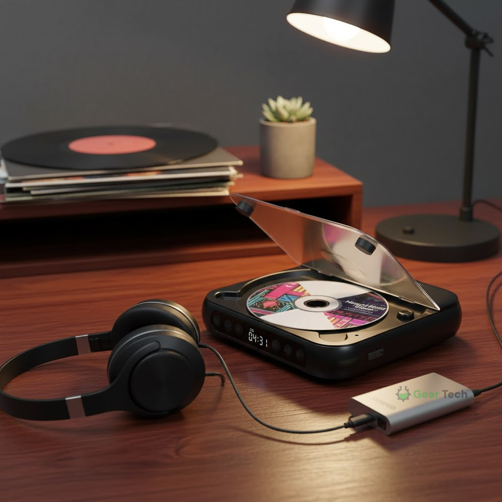 Mini CD Player Retro Look - Portable & Bluetooth