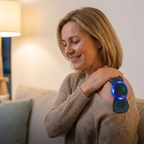 Shoulder Pain Relief Device - Wireless TENS & EMS Massager for Chronic Neck & Shoulder Tension - Targeted Deep Tissue Therapy - 19 Intensity Levels