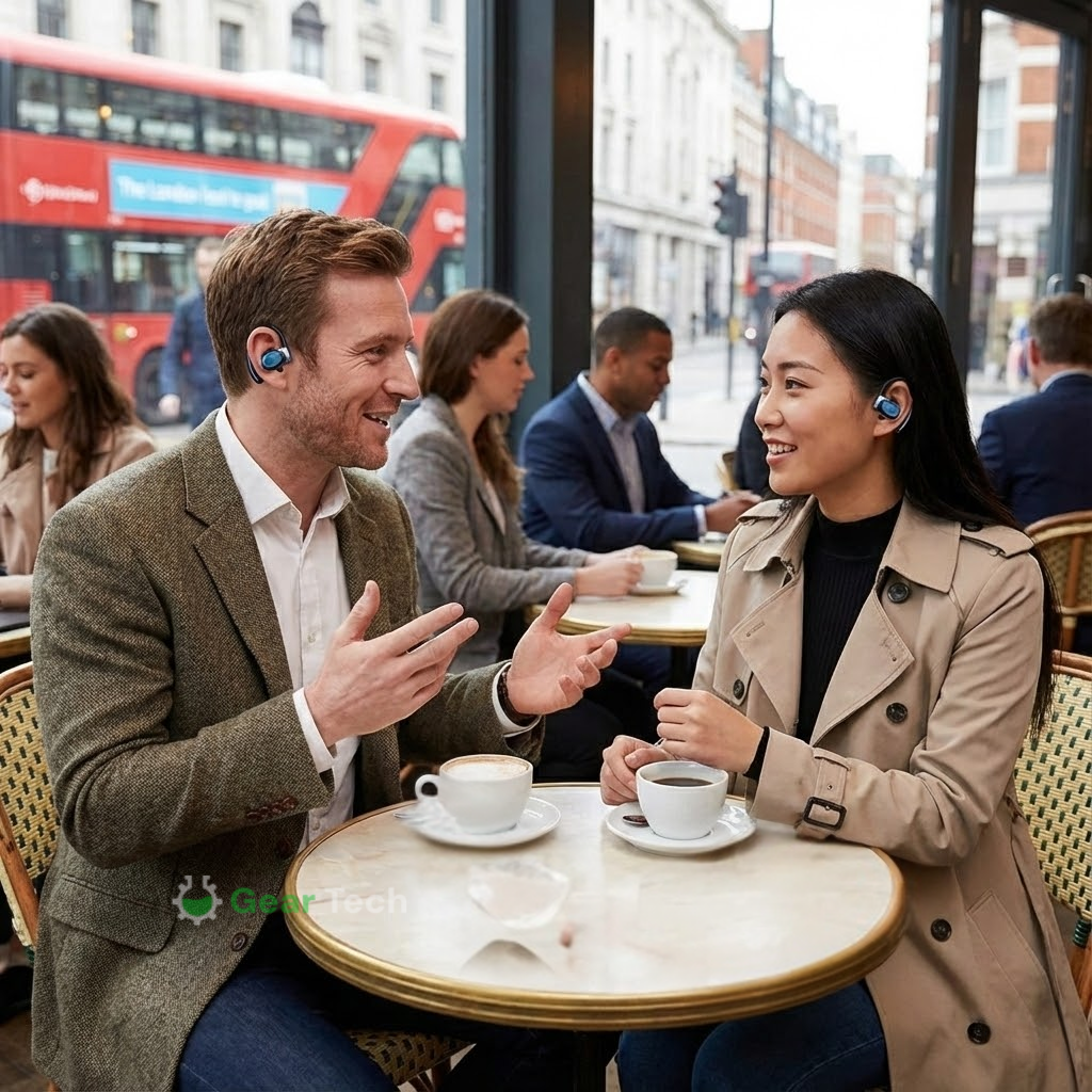 AI Translator Earbuds – 144-Language Real-Time Translation Earbuds with Bluetooth