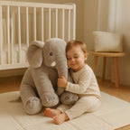 Soft Elephant Cuddle Pillow | Ultra Soft Plush for Babies & Toddlers, Perfect for Naps and Relaxation