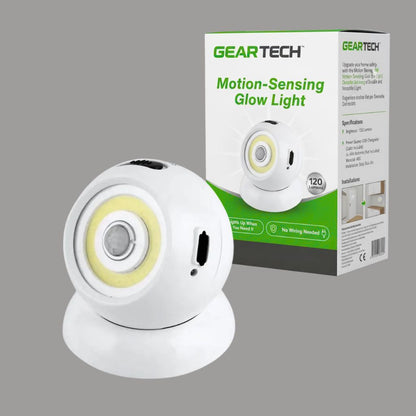 Motion-Sensing Glow Light | Ultra Bright 120 Lumens, USB-Chargeable & Easy Stick-On for Indoor & Outdoor Safety