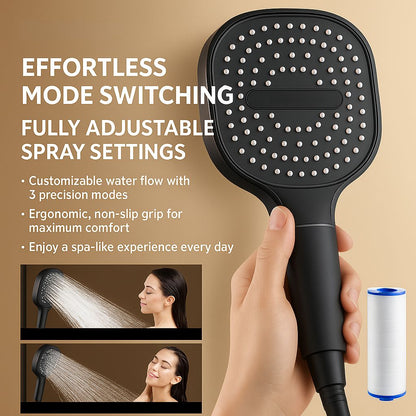 High-Pressure Shower Head | Turbo-Boost Technology & Advanced Filtration for Healthier Skin and Hair