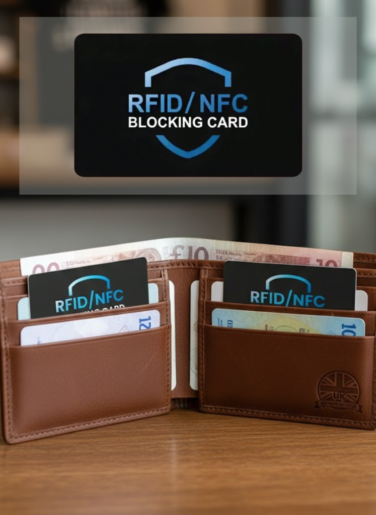 RFID Blocking Card 2 Pack – Wallet Protection | NFC Anti Theft Debit Credit Card Protector, Anti-Theft Contactless NFC Blocker, Entire Wallet Protection