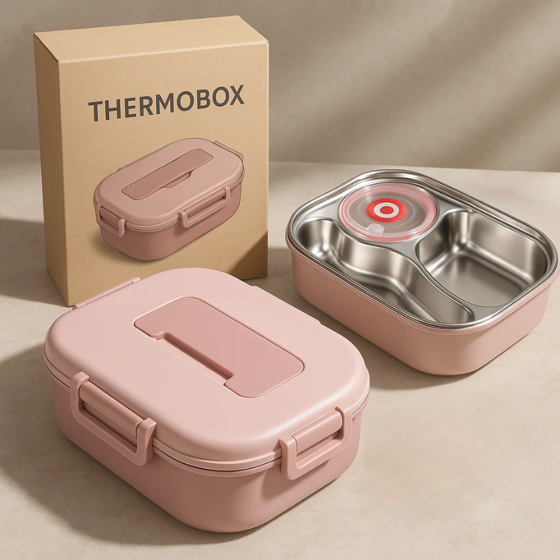 Stainless Steel Thermal Lunch Box | Odor-Resistant, Leak-Proof & Ideal for Meal Prep on the Go