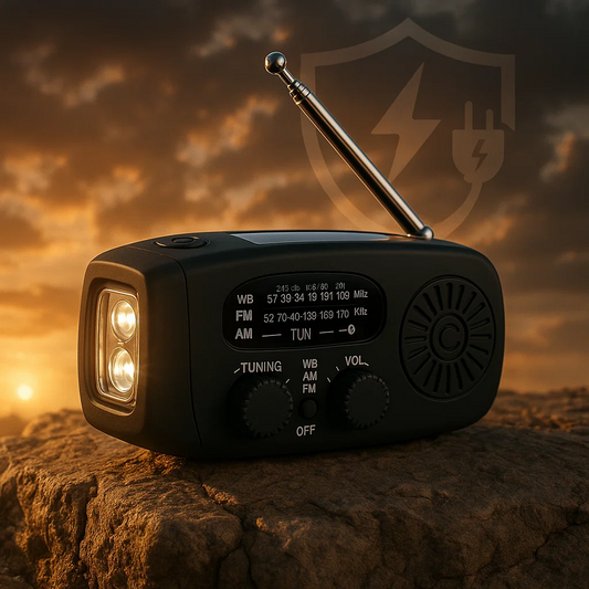 Portable Wind-Up Radio | AM/FM, Weather Broadcasts & Built-In Power Bank for Emergency Preparedness