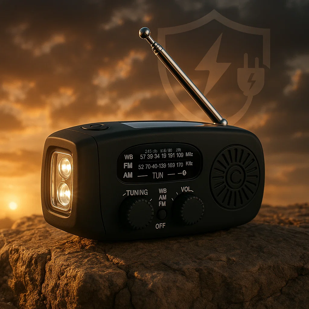 Portable Wind-Up Radio | AM/FM, Weather Broadcasts & Built-In Power Bank for Emergency Preparedness