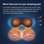 Advanced Electric Sleep Mask: Warm Sleeping Mask for Eyes & 3D Eye Sleeping Pad. The Ultimate Alternative to Gel Eye Masks & Sleep Masks with Beads.