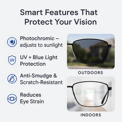 Progressive Multifocal Glasses for Clear Vision - German Intelligent Design for Everyday Use
