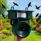 Motion Sensor Bird Deterrent for Crows: Ideal Pigeon Repeller with Sound Scarer