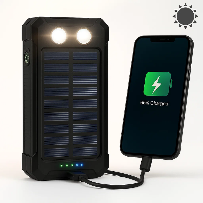500000mAh Solar Charger Waterproof Power Bank External