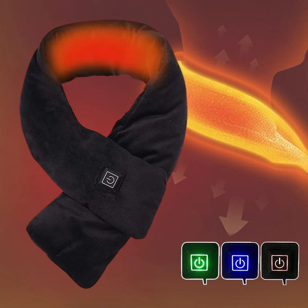 Heated Faux Fur Scarf UK – Rechargeable USB Winter Scarf, Soft Thermal Neck Warmer