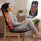 Shiatsu Full Body Back Massager with Heat & Adjustable Seat – Stress & Pain Relief Cushion