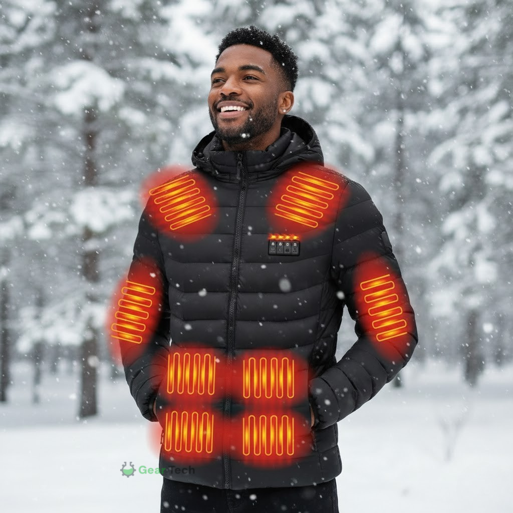 Heated Puffer Jacket | 21 Heating Zones, Adjustable Temperature & Lightweight for Winter Adventures