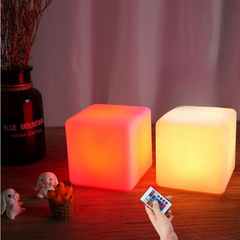 LED Cube Lamp - Modern Square Lamp with Ambient Lighting