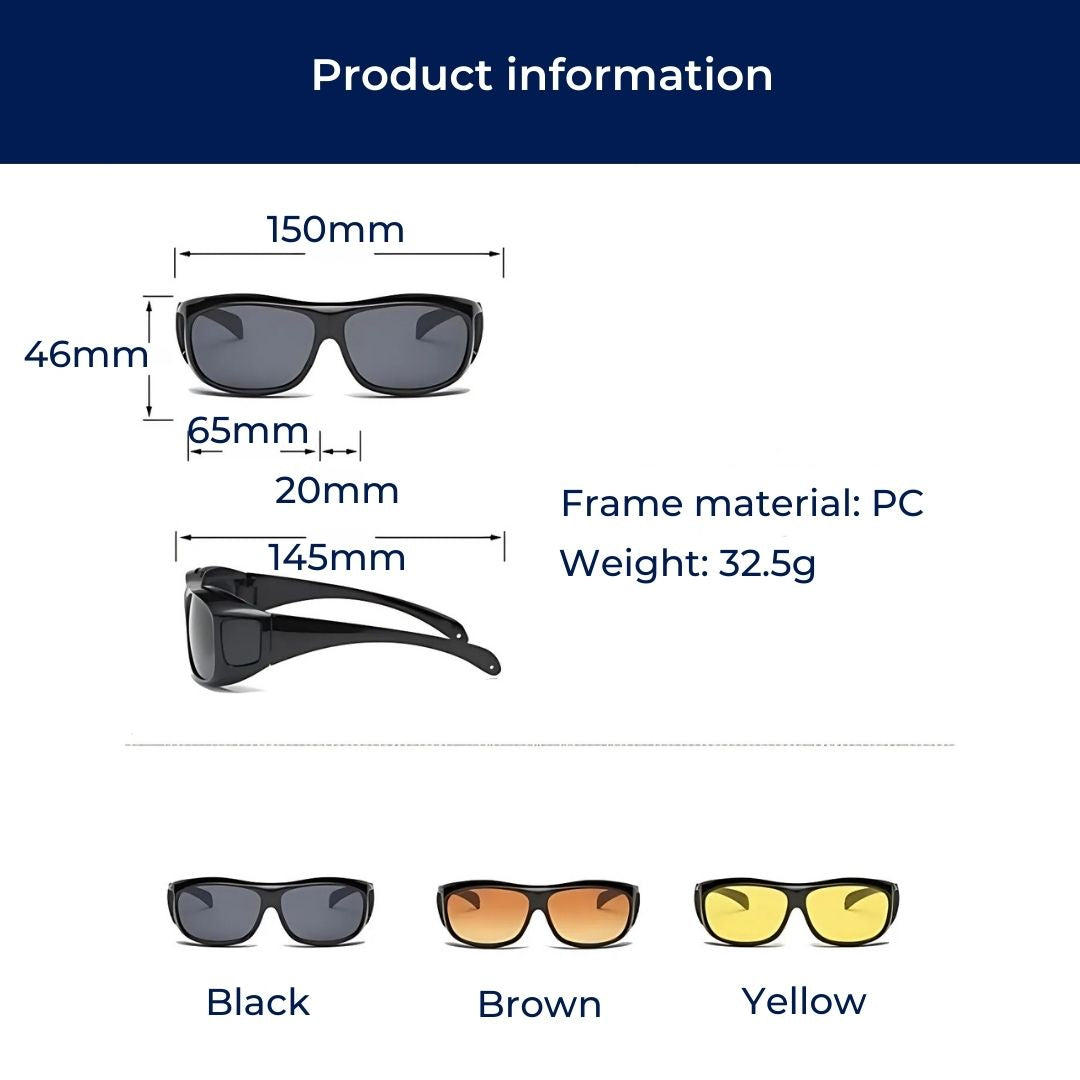 Night Driving Clarity Glasses - Anti-Glare UV Protection Eyewear for Reduced Eye Strain & Enhanced Vision During Nighttime Driving
