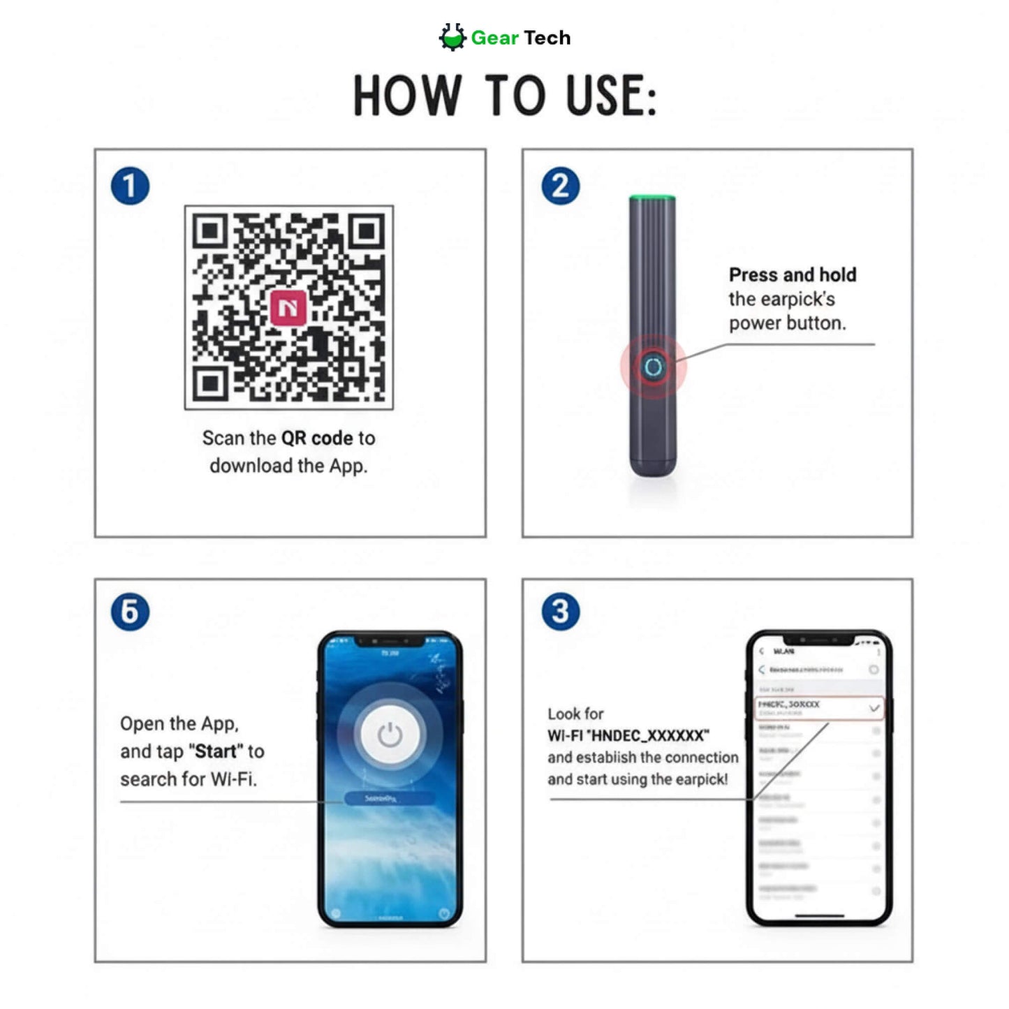 EarScope Pro Ear Wax Removal Kit | High-Resolution Camera & LED Lights for Safe Home Use