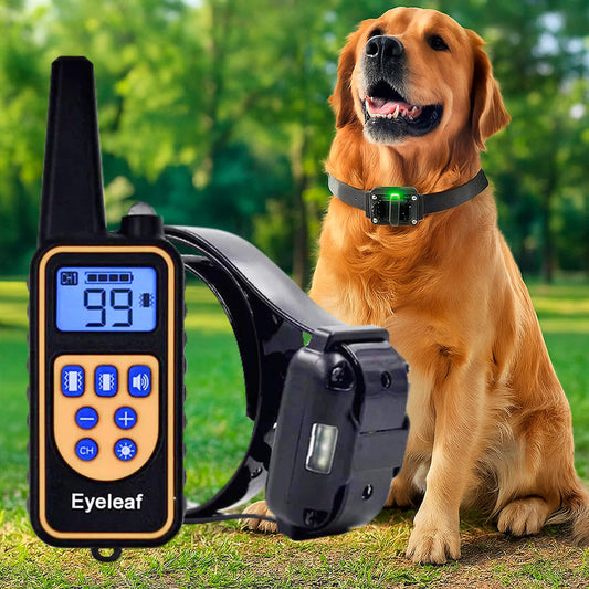800M Rechargeable Electric Dog Training Collar | Waterproof, Remote Control & Ideal for Effective Dog Training
