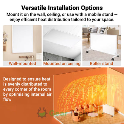 Electric Infrared Panel Heater – Energy Efficient Indoor Space Heater, Portable & Wall Mounted UK