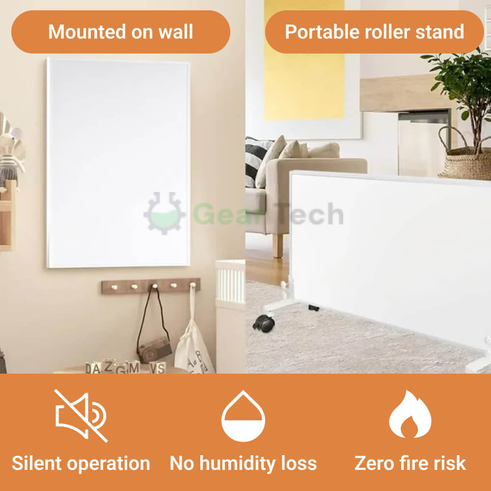 Electric Infrared Panel Heater – Energy Efficient Indoor Space Heater, Portable & Wall Mounted UK