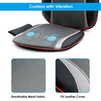 Shiatsu Full Body Back Massager with Heat & Adjustable Seat – Stress & Pain Relief Cushion