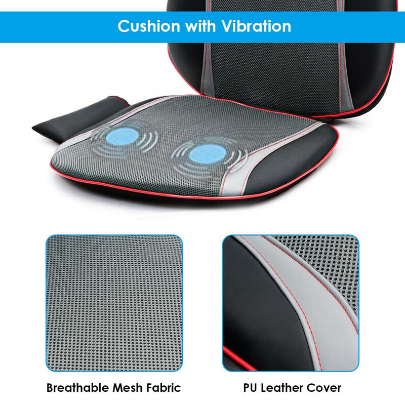 Shiatsu Full Body Back Massager with Heat & Adjustable Seat – Stress & Pain Relief Cushion