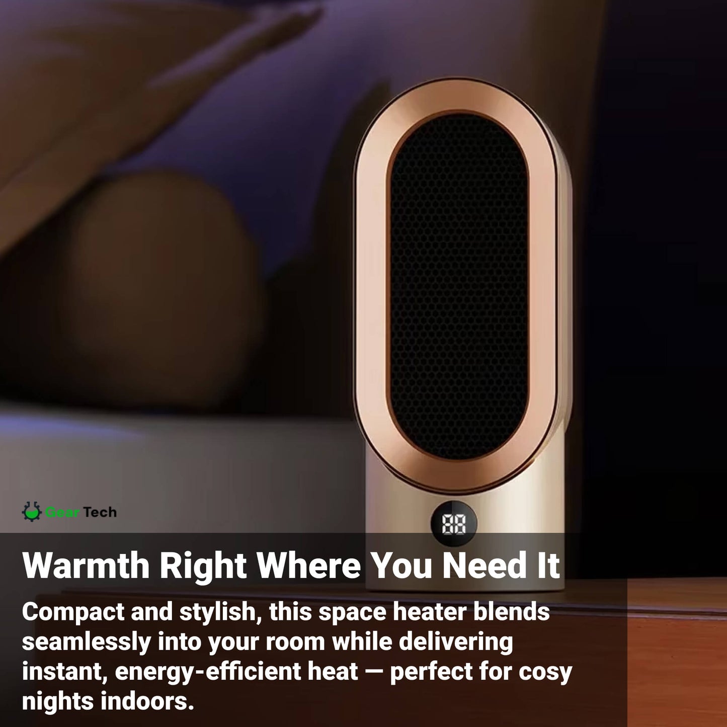 Energy-Efficient Space Heater for Small Rooms – Keep Warm This Winter with Quiet Operation