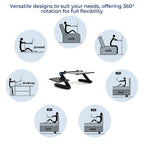Adjustable Laptop Stand for Bed & Couch - Cooling Tray for Desk-Free Work on Laptop Sofa Table