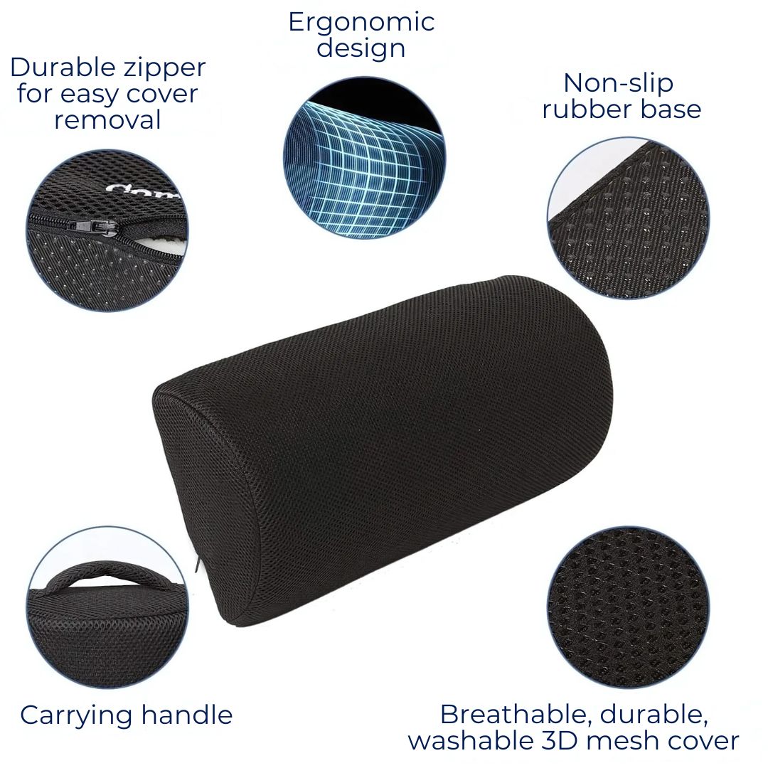 Foot Rest Office – Ergonomic Foot Cushion for Desk Under-Desk Comfort, Improved Circulation & Back Support
