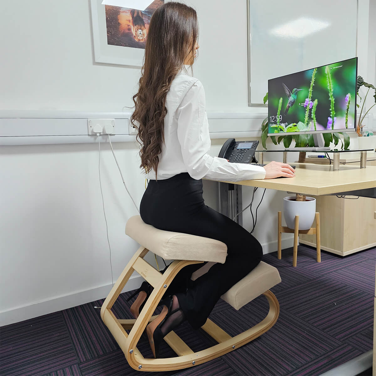 Ergonomic Kneeling Chair | Cushioned Seat for Improved Posture & Comfort at Home or Office