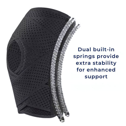 Knee Pads for Pain Relief | Support Compression Springs & Adjustable Tension Strap for Stability and Joint Protection