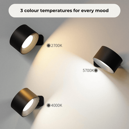 Wireless Rechargeable 360° Wall Light | Energy-Saving LED, Touch Control & Versatile for Home Lighting