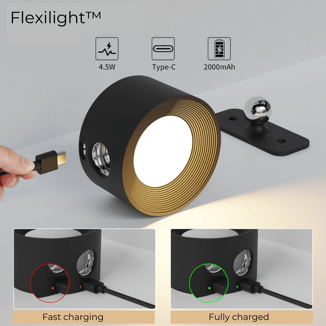 Wireless Rechargeable 360° Wall Light | Energy-Saving LED, Touch Control & Versatile for Home Lighting