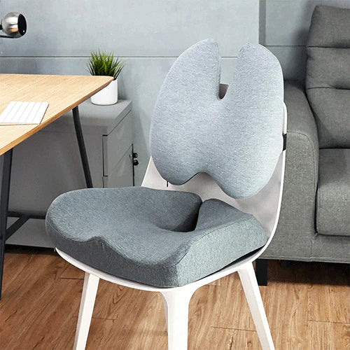 Orthopedic Seat Cushion Set | Pain Relief for Tailbone & Lumbar Support for Office, Car & Home Use