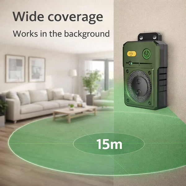 Hands-Free Automatic Bark Control | Continuous Ultrasonic Silencer for Day & Night Home Use
