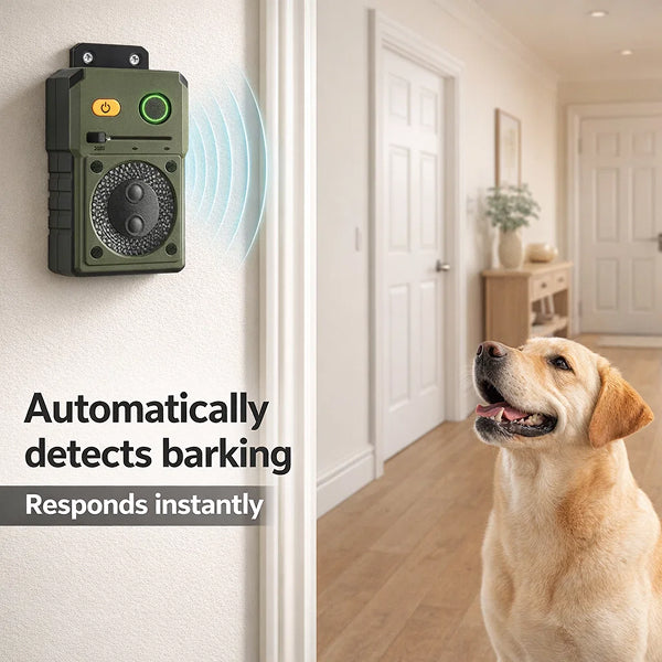 Automatic Night Bark Stopper | Silent Ultrasonic Dog Silencer for Indoor Sleep & Home Peace