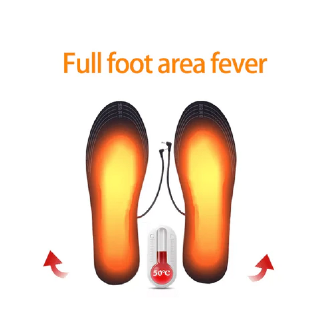 Heated Shoe Foot Insoles Inserts Thermal Rechargeable Footbed for Shoes and Boots