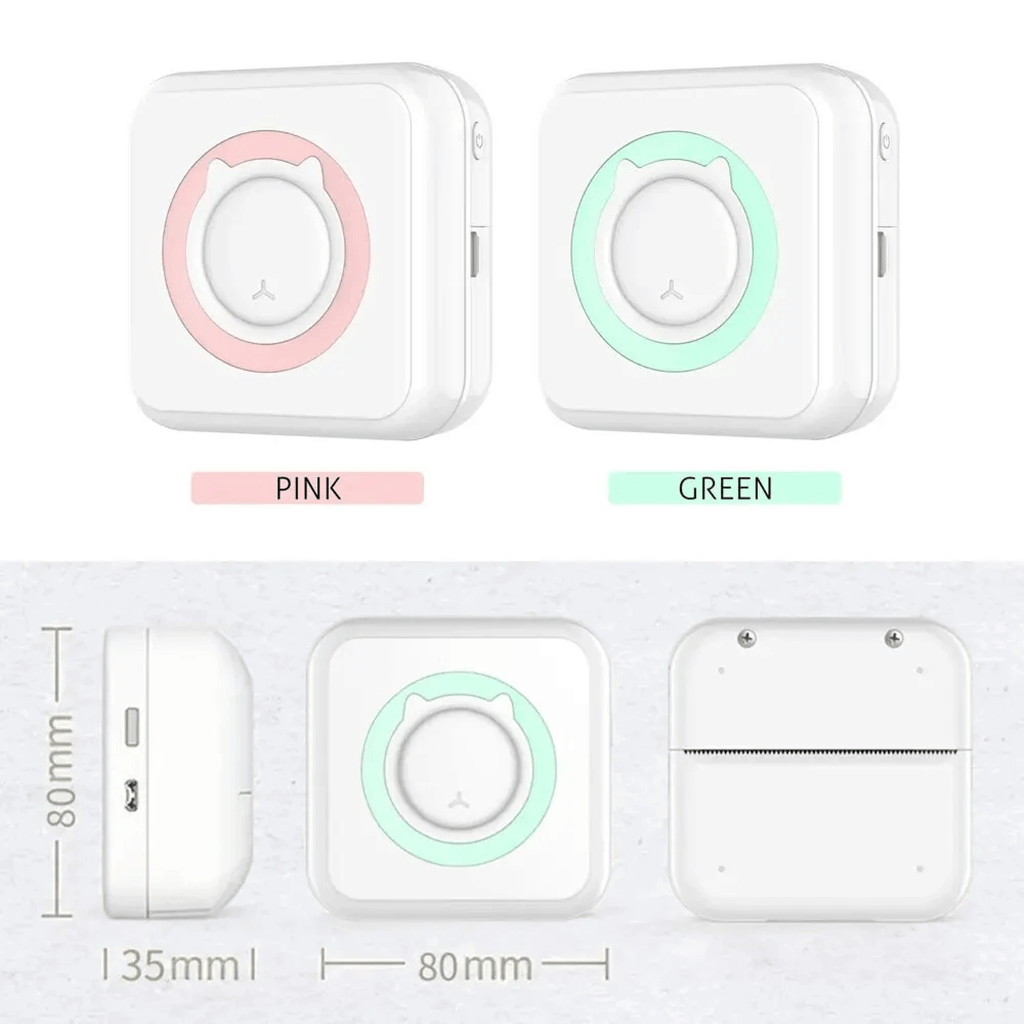 Mini Portable Mobile Phone to Photo Printer Instant Small Sticker Emoji Picture Thermal Bluetooth Connection