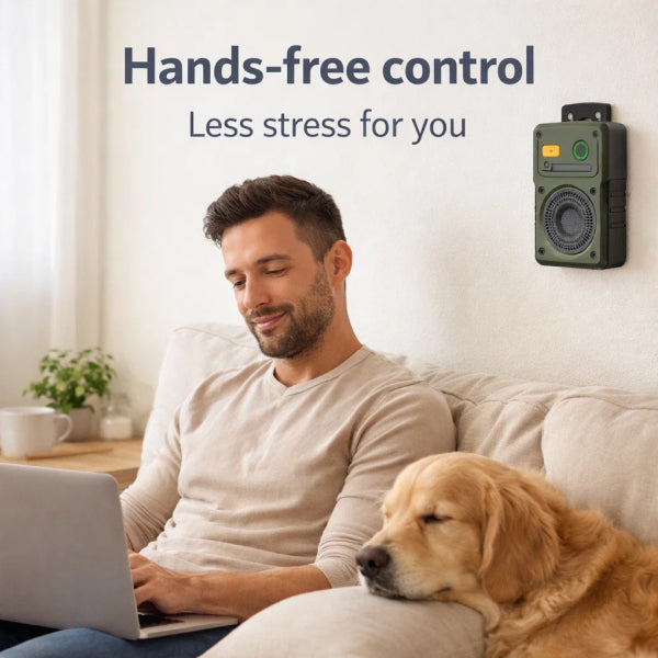 Hands-Free Automatic Bark Control | Continuous Ultrasonic Silencer for Day & Night Home Use