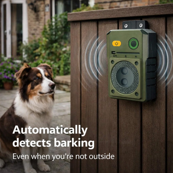 Weatherproof Outdoor Anti-Barking Unit | Wall-Mounted Ultrasonic Dog Deterrent for Gardens & Neighbours