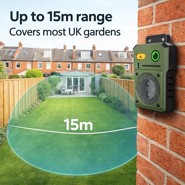 Weatherproof Outdoor Anti-Barking Unit | Wall-Mounted Ultrasonic Dog Deterrent for Gardens & Neighbours