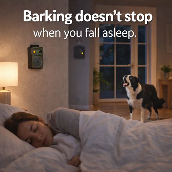 Automatic Night Bark Stopper | Silent Ultrasonic Dog Silencer for Indoor Sleep & Home Peace