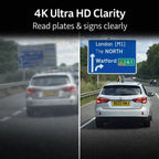 4K Wireless Dash Cam Front and Rear – Ultra HD Dashboard Camera for Car (FREE 64GB SD Card & Pro Installation Kit)