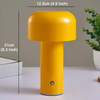 Image of Cordless Mushroom Battery Operated Rechargeable Table Lamps Lights for Bedside and Dining Table Room